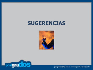 SUGERENCIAS
 