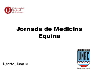 Jornada de Medicina
             Equina



Ugarte, Juan M.
 