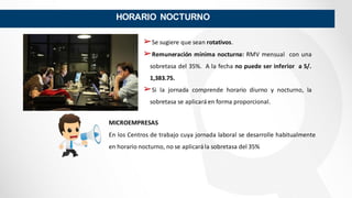 Jornada de trabajo, horario y trabajo en sobretiempo | PDF