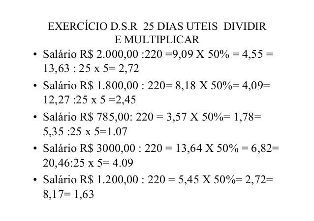 Calcular dsr sobre hora extra