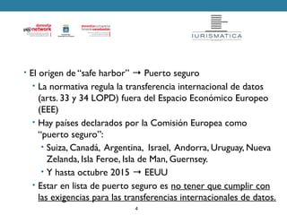 Transferencia Internacional de Datos Personales Safe Harbor PPT