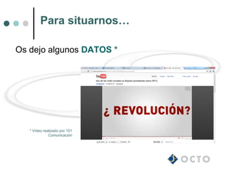 Para situarnos…

Os dejo algunos DATOS *




   * Vídeo realizado por 101
              Comunicación
 