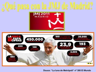 ¿Qué pasa con la JMJ de Madrid? Douce: “La luna de Metrópoli“ nº 380 El Mundo 