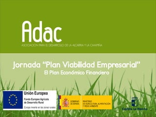 Jornada “Plan Viabilidad Empresarial”
El Plan Económico Financiero
 
