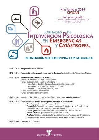 Jornadas de Intervención Psicológica en Emergencias y Catástrofes
