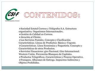  Aclarar contenidos conceptuales,