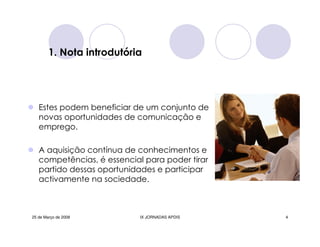 Jornadas Apdis 2008 Isabel Andrade