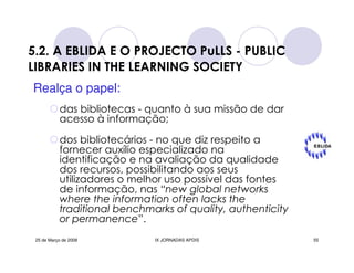 Jornadas Apdis 2008 Isabel Andrade