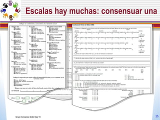 Escalas hay muchas: consensuar una Grupo Consenso Dolor Dep 19 