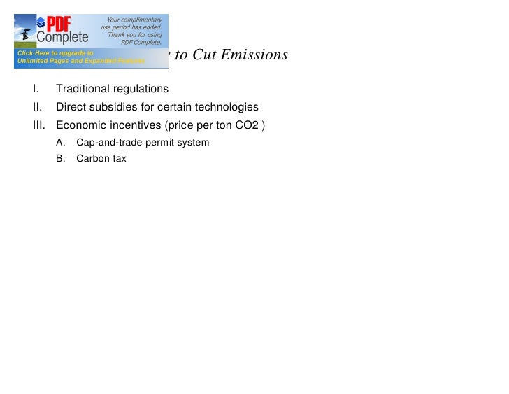 Cap and trade system vs carbon tax