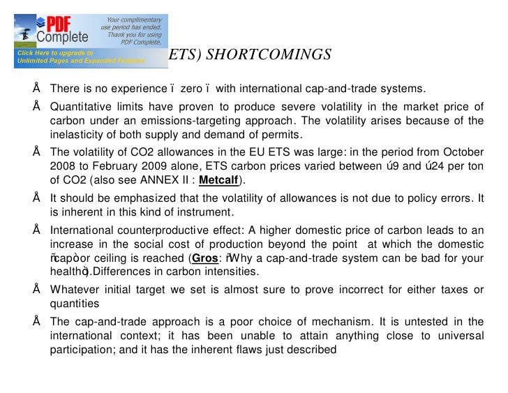 International cap and trade system