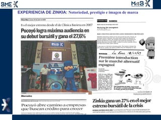 EXPERIENCIA DE ZINKIA:  Notoriedad, prestigio e imagen de marca   