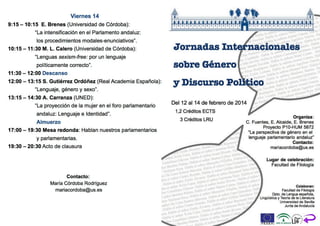 Jornadas Internacionales sobre Género y Discurso Político