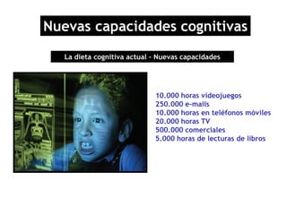 Nuevas capacidades cognitivas
   La dieta cognitiva actual – Nuevas capacidades




                             10.000 ho...