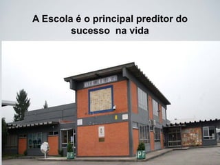 A Escola é o principal preditor do
sucesso na vida
 
