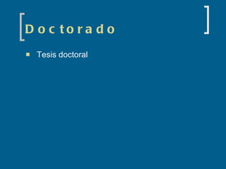 Doctorado Tesis doctoral 
