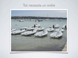 Tot necessita un ordre
 