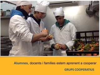 GRUPS COOPERATIUS
Alumnes, docents i famílies estem aprenent a cooperar
 