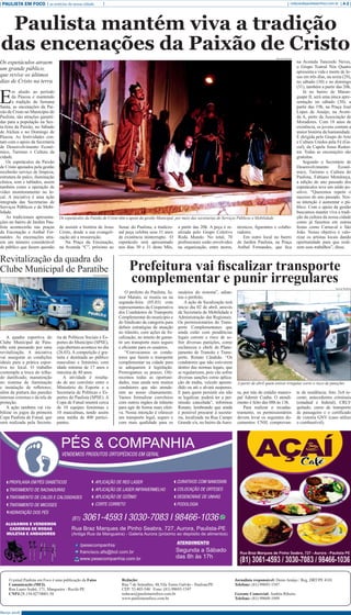 PAULISTA EM FOCO as notícias da nossa cidade A-2redacao@paulistaemfoco.com.br
O jornal Paulista em Foco é uma publicação d...