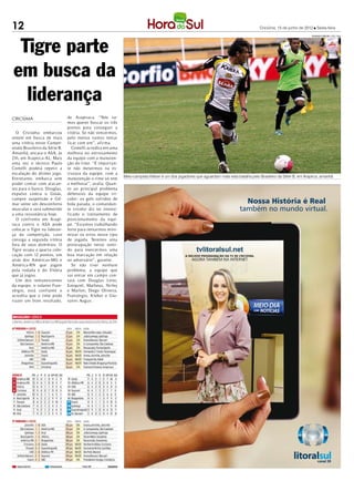 12                                                                                                                                        Criciúma, 15 de junho de 2012 l Sexta-feira




 Tigre parte
                                                                                                                                                                       FERNANDO RIBEIRO / CEC / HSul




em busca da
  liderança
CRICIÚMA                       de Arapiraca. “Nós va-
                               mos querer buscar os três
                               pontos para conseguir a
  O Criciúma embarcou          vitória. Se não vencermos,
ontem em busca de mais         pelo menos vamos tentar
uma vitória neste Campe-       ficar com um”, afirma.
onato Brasileiro da Série B.     Comelli acredita em uma
Amanhã, encara o ASA, às       melhora no entrosamento
21h, em Arapirca-AL. Mais      da equipe com a manuten-
uma vez o técnico Paulo        ção do time. “É importan-
Comelli poderá repetir a       te não mexermos na es-
escalação do último jogo.      trutura da equipe, com a
                                                              Meio-campista Kleber é um dos jogadores que aguardam mais esta batalha pelo Brasileiro da Série B, em Arapirca, amanhã
Entretanto, embarca sem        manutenção o time só tem
poder contar com atacan-       a melhorar”, avalia. Quan-
tes para o banco. Douglas,     to ao principal problema
expulso contra o Goiás,        defensivo da equipe tri-
cumpre suspensão e Gil-        color: os gols sofridos de
mar sente um desconforto       bola parada, o comandan-
muscular e será submetido      te tricolor diz ter intensi-
a uma ressonância hoje.        ficado o treinamento de
  O confronto em Arapi-        posicionamento da equi-
raca contra o ASA pode         pe. “Estamos trabalhando
colocar o Tigre na lideran-    forte para tentarmos mini-
ça da competição, caso         mizar os erros nesse tipo
consiga a segunda vitória      de jogada. Teremos uma
fora de seus domínios. O       preocupação neste senti-
Tigre ocupa a quarta colo-     do para exercermos uma
cação com 12 pontos, um        boa marcação em relação
atrás dos Américas-MG e        ao adversário”, garante.
América-RN que jogam             Se não tiver nenhum
pela rodada e do Vitória       problema, a equipe que
que já jogou.                  vai entrar em campo con-
  Um dos remanescentes         tará com Douglas Leite;
da equipe, o volante Fran-     Ezequiel, Matheus, Nirley
sérgio, está confiante e       e Marlon; Diego Oliveira,
acredita que o time pode       Fransérgio, Kleber e Gio-
trazer um bom resultado,       vanni Augus.
 