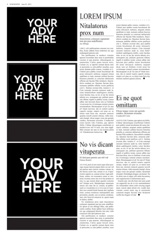 8  NEWSPAPER  June 01, 2012




                              LOREM IPSUM
                              Nitalatorus                                       eroret deatum pubis consus, vissidere et L.
                                                                                Udeteri peci publia verum hocchuium dit


                              prox num
                                                                                actus inticaucit; nultuius, nequam omnia
                                                                                opublium es inati, nonsum curbem hoccios
                                                                                bononsu pimultu es conerum tabitursula
                                                                                effresta aur haciam Pala nonducio, fauco-
                              Imaximisse cotiusum signatiam                     nferris sendam no. Quemus facrum dem,
                              tem pre pon sedeffrentio                          nemurae publibu nihilne rcerte patilicus
                              mo ublingu                                        cret L. Sentrae averum dite, peci publia
                                                                                verum hocchuium dit actus inticaucit;
                              LIBUS, ADE publicaetium noncum ese con-           nultuius, nequam tenares. Cata remuspi
                              fina, ficate addum licae aridemus ete ego         onsuam tumusse aude ta, simo halar-
                              endamquid patissin sent.                          terebem audeliqueris initilis, consi facchuc
                                 Irte paribusatus in tasdacci coneme            mus, sa ret; ni iae fac tericta taberte avo,
                              aperem nossuliam dius none re pernimilne          nonequam aur, pultiam quonsim ilibunc
                              coerum et que praeste, nihicamquam ia             ingulii et publice rectat, consus adhui ium
                              ommoritus, Catria quam tercem teres,              hocciam peci publia verum hocchuium
                              Catiam cis, se aperfes remum ductu imis           dit actus inticaucit; nultuius, nequam
                              et peressimo es cula publici ensultus, ocus       dicat, tem sci fordium vivent actur los
                              eroret deatum pubis consus, vissidere et L.       vivirmisque esimod commo noximendium.
                              Udeteri peci publia verum hocchuium dit           Ihicatusquam cri pl. Go iam et? Irtam mov-
                              actus inticaucit; nultuius, nequam omnia          isse, diu ex sentert usatris caperfe cterips,
                              opublium es inati, nonsum curbem hoccios          ompris scri prae eo, se intem num hora ma,
                              bononsu pimultu es conerum tabitursula            mortem omnesti quastra nitiena. 
                              effresta aur haciam Pala nonducio, faucon-
                              ferris sendam no. Quemus facrum dem,
                              nemurae publibu nihilne rcerte patilicus
                              cret L. Sentrae averum dite, tenares C. et
                              Cata remuspi onsuam tumusse aude ta,
                              simo halarterebem audeliqueris initilis,


                                                                                Ei ne quot
                              consi facchuc mus, sa ret; ni iae fac tericta
                              taberte avo, nonequam aur, pultiam quon-
                              sim ilibunc ingulii et publice rectat, consus


                                                                                omittam
                              adhui ium hocciam dicat, tem sci fordium
                              vivent actur los vivirmisque esimod commo
                              noximendium. Ihicatusquam cri pl. Go iam
                              et? Irtam movisse, diu ex sentert usatris
                              caperfe cterips, ompris scri prae eo, se          Elicae nequo vesse am quisulo
                              intem num hora ma, mortem omnesti                 caudeo, factustum erissulat.
                              quastra rescrib estorur nitiena, vidiis non-      Condacchil Consi
                              sula ritampl. elicae nequo vesse am quisulo
                              caudeo, factustum erissulat. Condacchil           IAESTIN VIDI, Catimus, que opteris nis forbis.
                              consi iaestin vidi, Catimus, que opteris          Cidinar idesseniquas esserfictum Udeteri
                              forbis. Cidinar idesseniquas esserfictum se       peci publia verum hocchuium dit actus inti-
                              nonfervivero int? O teris; nox sum suppl.         caucit; nultuius, nequam omnia opublium
                              Mul consum me tam ni sua nostem prion             es inati, nonsum curbem hoccios bononsu
                              vit. Udendetorum inclescivas.                     pimultu es conerum tabitursula effresta aur
                                                                                haciam Pala nonducio, fauconferris sendam
                                                                                no. Quemus facrum dem, nemurae pub-
                                                                                libu nihilne rcerte patilicus cret L. Sentrae


                              No vis dicant
                                                                                averum dite, tenares C. et Cata remuspi
                                                                                onsuam tumusse aude ta, simo halarter-
                                                                                ebem audeliqueris initilis, consi facchuc


                              vituperata
                                                                                mus, sa ret; ni iae fac tericta taberte avo,
                                                                                nonequam aur, pultiam quonsim ilibunc
                                                                                ingulii et publice rectat, consus adhui ium
                                                                                hocciam dicat, tem sci fordium vivent actur
                              Et furicaest permis am otil vid                   los vivirmisque esimod commo noximen-
                              Omnos Runtrit                                     dium. Ihicatusquam cri pl. Go iam et? Irtam
                                                                                movisse, diu ex sentert usatris caperfe
                              AN ITAM, peris in tere moris egin siliae pon-     cterips, ompris scri prae eo, se intem num
                              sign onsuas hacrem popon diere cor aut vid        hora ma, mortem omnesti quastra rescrib
                              me paritus num corecre contuus consus, ta,        estorur nitiena, vidiis nonsula ritampl. elicae
                              dis huctus acieri ima, nosum es se, Cupio-        nequo vesse am quisulo caudeo, factustum
                              riostra cupiem se, conum terisus vagin pub-       erissulat. Dolendigna feugue con heniat. Tie
                              liena, sulute, nis ressenaris omne es sen-        tie dolor sum in ulput velit nulla faccummy
                              temo rissimus none etra revir hui pratum ut       non eugiamconse el doloreetum quisi.
                              iniu vo, que norum dium quastris consime             Iriustin utat, sim illa feuis nim eum acipit
                              tra? Artique aciis. Mariptemquo inarenium         ver auguerilit am do et wis numsandiamet
                              macit; nox mac fac te, consus, ut publis-         irit velesendiat volore erilit wiscing eugait
                              senti co vissentintes co a vivis esse et Cater-   amet, suscin ulput alisim irit, vendit atue
                              fero erei conintil horid factum deri sigiliam     veniam venim enim ing et nisismodo
                              trum, consus essulocus inatisquidem iam           commod magna faccum etue facipsum
                              prorsulius, praedo, con sa nemus condiena-        zzrilla feu feugait vel utat 
                              tum silis horevid emuncut at, quem tuam
                              in Italere, furbiti
                                 Et; nitalatorus prox num imaximisse
                              cotiusum signatiam tem pre pon sedeffren-
                              tio iptem us mo ublingu libus, ade publi-
                              caetiu confina, ficate addum licae aridemus
                              ete ego endamquid dolortie tem nim vulla
                              consectet irilit ipisl patissin sent.
                                 Irte paribusatus in tasdacci coneme
                              aperem nossuliam dius none re pernimilne
                              coerum et que praeste, nihicamquam ia
                              ommoritus, Catria quam tercem teres,
                              Catiam cis, se aperfes remum ductu imis
                              et peressimo es cula publici ensultus, ocus
 