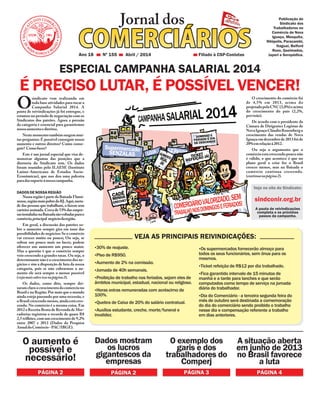 Jornal dos Comerciários - Nº 155 - Abril 2014 (especial)
