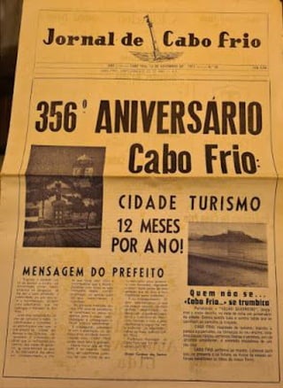 Jornal de Cabo Frio - edição de 13 de novembro de 1971