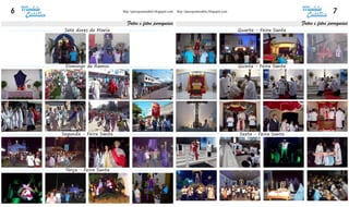 6                           http://paroquiamodelo.blogspot.com   http://paroquiamodelo.blogspot.com                                          7
                              Fatos e fotos paroquiais                                                                       Fatos e fotos paroquiais
     Sete dores de Maria                                                                              Quarta - Feira Santa




     Domingo de Ramos                                                                                 Quinta - Feira Santa




    Segunda - Feira Santa                                                                             Sexta - Feira Santa




     Terça - Feira Santa
 