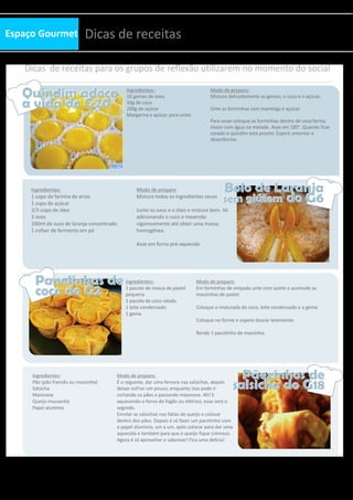 Espaço Gourmet Dicas de receitas
 