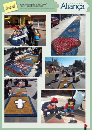 J   O   R   N   A   L
Você já conferiu nosso blog?
Não??? Está bom demais!
http://movimentodecasaisjovens-nsvp.blogspot.com.br/




                                                                               5
 