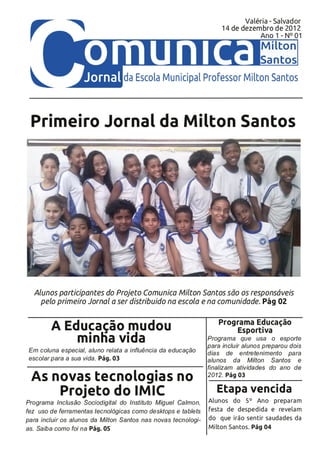 Jornal Comunica Milton Santos - nº 1