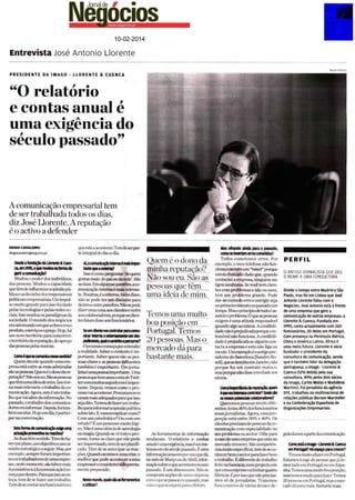 Entrevista de José António ao Jornal de Negócios