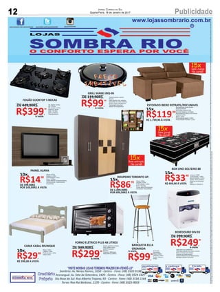 12 PublicidadeJornal Correio do Sul
Quarta-Feira, 18 de Janeiro de 2017
 