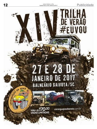 12 PublicidadeJornal Correio do Sul
Quarta-Feira, 25 de Janeiro de 2017
 