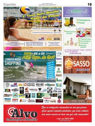 19Esportes Jornal Correio do Sul
Quarta-Feira, 25 de Janeiro de 2017
 