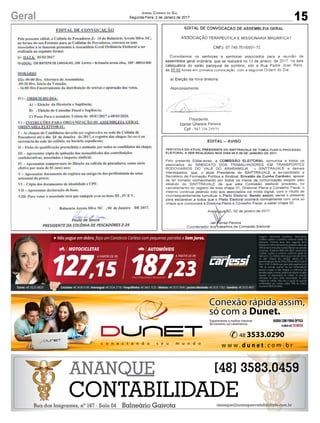 15Geral Jornal Correio do Sul
Segunda-Feira, 2 de Janeiro de 2017
 