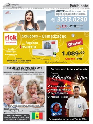 10 Correio do Sul
Segunda-feira,
18 de maio de 2015 Publicidade
 