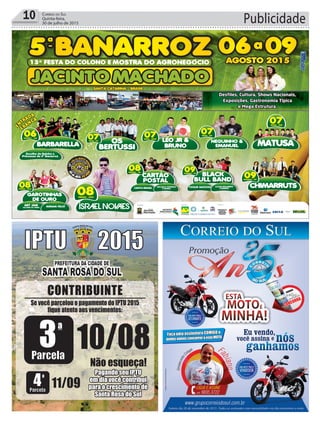 10 Correio do Sul
Quinta-feira,
30 de julho de 2015 Publicidade
 