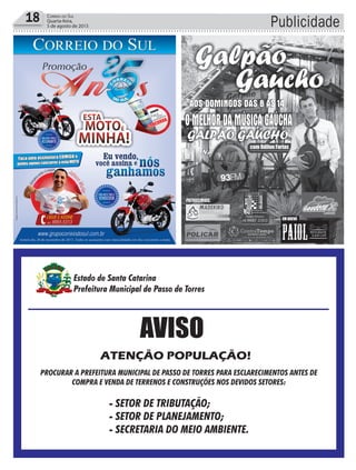 18 Correio do Sul
Quarta-feira,
5 de agosto de 2015 Publicidade
 