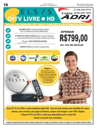 10 PublicidadeJornal Correio do Sul
Quarta-Feira, 1° de Março de 2017
 