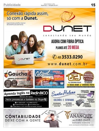 15Publicidade Jornal Correio do Sul
Terça-Feira, 1° de Agosto de 2017
 