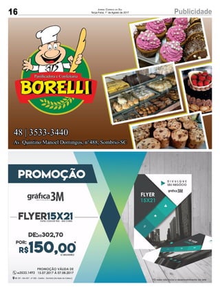 16 PublicidadeJornal Correio do Sul
Terça-Feira, 1° de Agosto de 2017
 