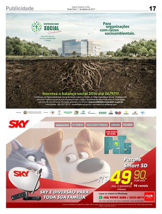 17Publicidade Jornal Correio do Sul
Terça-Feira, 1° de Agosto de 2017
 