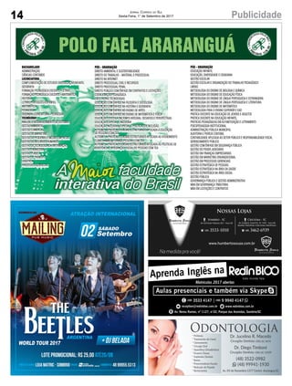 14 PublicidadeJornal Correio do Sul
Sexta-Feira, 1° de Setembro de 201714 PublicidadeJornal Correio do Sul
Sexta-Feira, 25 de Agosto de 2017
Av. Papa João XXIII, 438, Parque das Avenidas, Sombrio - SC
 