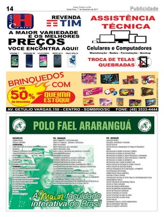 14 PublicidadeJornal Correio do Sul
Sexta-Feira, 1° de Dezembro de 2017
14 PublicidadeJornal Correio do Sul
Sexta-Feira, 25 de Agosto de 2017
 