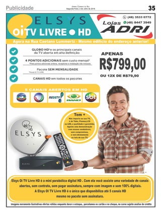 35Publicidade Jornal Correio do Sul
Segunda-Feira, 2 de Julho de 2018
 