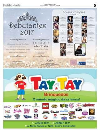 5Publicidade Jornal Correio do Sul
Segunda-Feira, 2 de Outubro de 2017
 