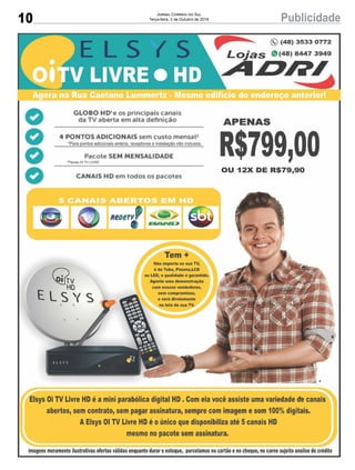 10 PublicidadeJornal Correio do Sul
Terça-feira, 2 de Outubro de 2018
 