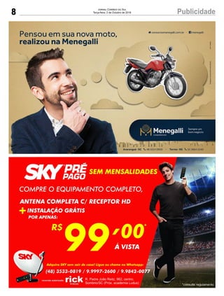 8 PublicidadeJornal Correio do Sul
Terça-feira, 2 de Outubro de 2018
 