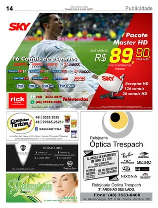 14 PublicidadeJornal Correio do Sul
Segunda-Feira, 3 de Julho de 2017
 